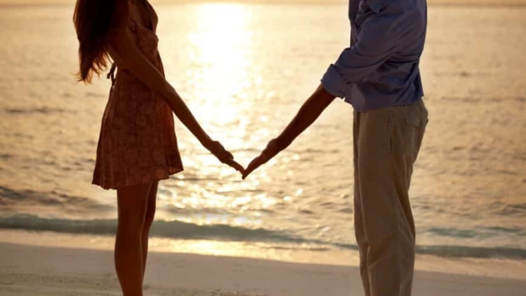 Man and woman in love building trust and intimacy