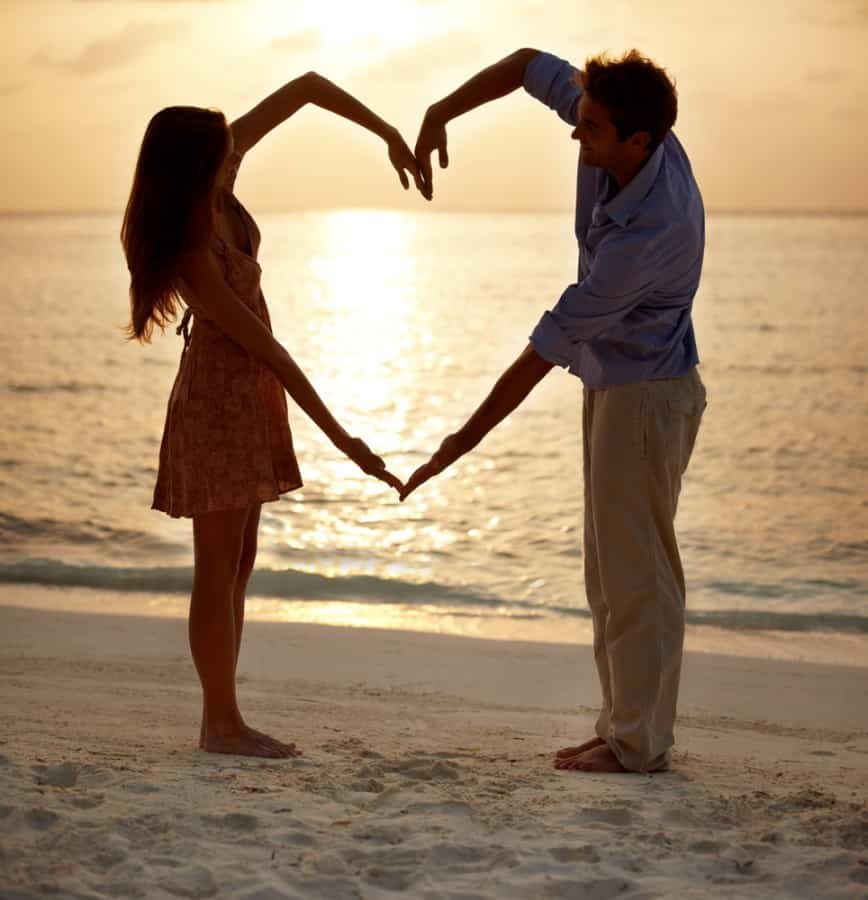 Man and woman in love building trust and intimacy
